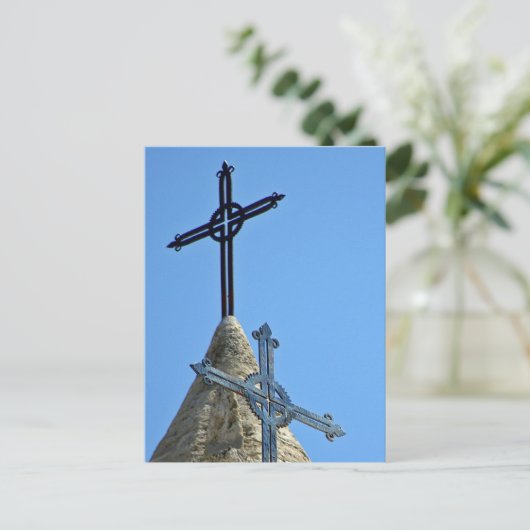 Zwei Kreuze Postkarte (Stehend Vorderseite)