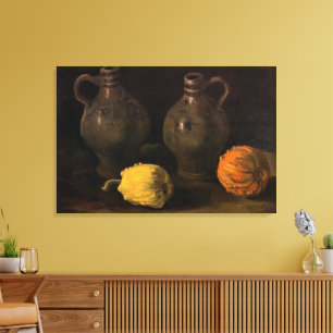 Zwei Krüge und zwei Kürbisse von Vincent van Gogh Leinwanddruck
