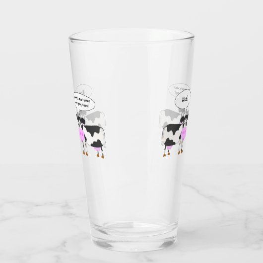 Zwei Kühe Joke Glas (Links)