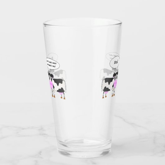 Zwei Kühe Joke Glas (Rechts)