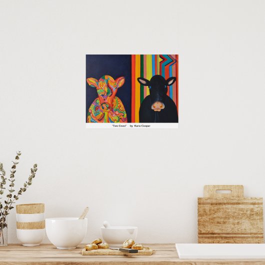 Zwei Kühe Poster (Küche)