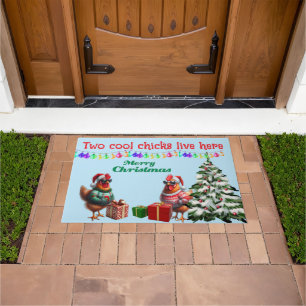 Zwei Küken Weihnachtsfußmatte Fußmatte