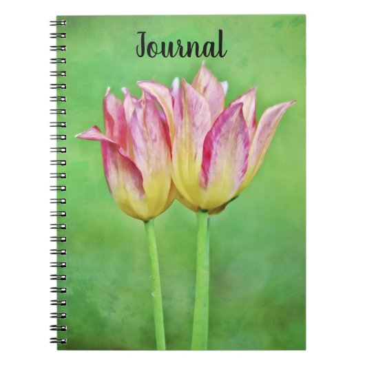 Zwei Künstlerische Tulips Journal-Notebook Notizblock (Vorderseite)