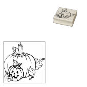 Zwei Kürbis zur Illustrationskunst Briefmarke Gummistempel (Stempel)