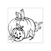 Zwei Kürbis zur Illustrationskunst Briefmarke Gummistempel (Prägung)