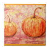 zwei Kürbiskunst Fliese (Vorderseite)