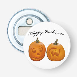 Zwei Kürbisse Frohes Halloween Flaschenöffner