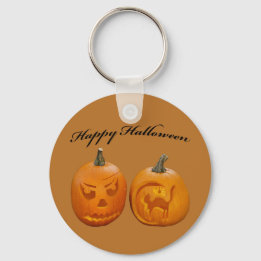 Zwei Kürbisse Frohes Halloween Schlüsselanhänger