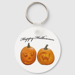 Zwei Kürbisse Frohes Halloween Schlüsselanhänger