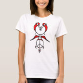 Zwei küssende Vögel T-Shirt (Vorderseite)
