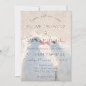 Zwei küssende weiße Tauben Einladung (Vorderseite)