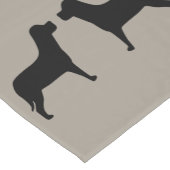Zwei Labrador Dog Black Kurzer Tischläufer (Ecke)