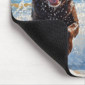 Zwei Labrador Retriever am Strand Mousepad (Ecke)