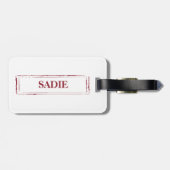 Zwei Labrador Retrievers Funny Christmas Dog Gepäckanhänger (Rückseite horizontal)