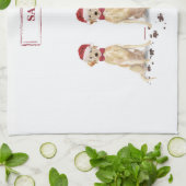 Zwei Labrador Retrievers Funny Christmas Dog Geschirrtuch (Gefaltet)