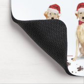 Zwei Labrador Retrievers Funny Christmas Dog Mousepad (Ecke)