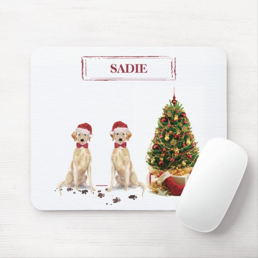 Zwei Labrador Retrievers Funny Christmas Dog Mousepad (Mit Mouse)