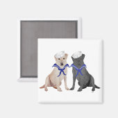 Zwei Labrador Retrievers Magnet (Vorderseite/Rückseite)