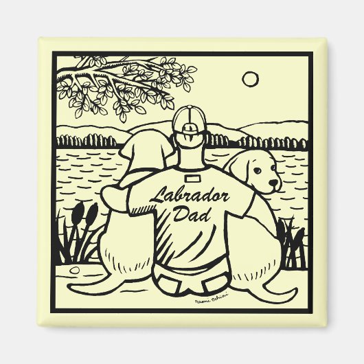 Zwei Labradoren und Vater Magnet (Vorne)