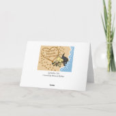 Zwei Labradors Paw drucken Sand Letter Karte (Rückseite)