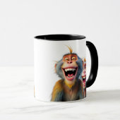 Zwei lachende Affen sind zu lustig. Tasse (VorderseiteRechts)