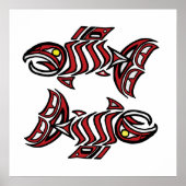 Zwei Lachse Poster (Vorne)