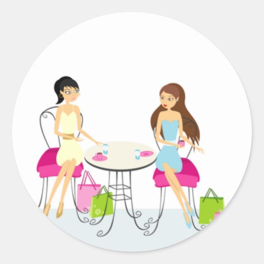 Zwei Ladys im Café Stickers (Vorderseite)