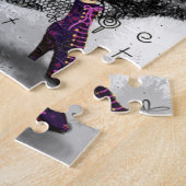 Zwei Ladys in Schwarz und Weiß, moderne Spitzenkle Puzzle (Seite)