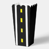 Zwei Lane Road Popcorn Box (schwarz, weiß und gelb Geschenkschachtel (Vorderseite)