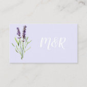 zwei Lavendel - mit Monogramm Hochzeitswebsite Begleitkarte (Vorderseite)