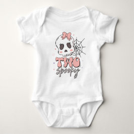 Zwei leckere Niedliche Rosa Halloween Name Geburts Baby Strampler