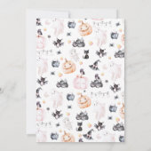 Zwei leckere rosa halloween Einladung 2. Geburtsta (Rückseite)