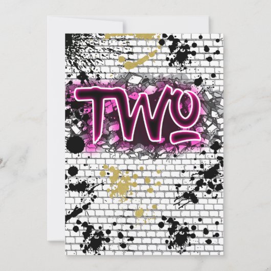 Zwei legendäre Hip Hop-Einladung für Mädchen Einladung (Rückseite)