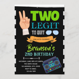 Zwei Legislatur, um die Geburtstagsparty zu beende Einladung