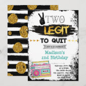 Zwei Legislatur zum Beenden der Party Mädchen-Einl Einladung (Vorne/Hinten)