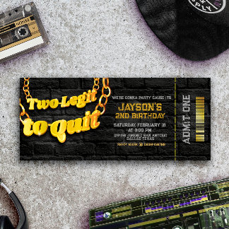 Zwei Legit Two Quit - 2. Geburtstag Einladung