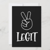 Zwei Legit zu beenden Einladung zwei Legit-Party (Rückseite)