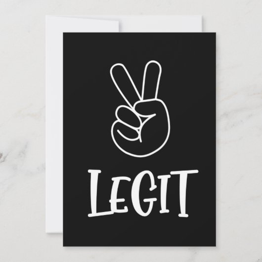 Zwei Legit zu beenden Einladung zwei Legit-Party (Rückseite)