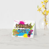 Zwei Legit zu verlassen Graffiti Stil Vielen Dank Karte (Gelbe Blume)