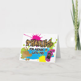 Zwei Legit zu verlassen Graffiti Stil Vielen Dank Karte