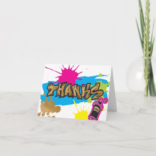 Zwei Legit zu verlassen Graffiti Stil Vielen Dank  Karte (Vorderseite)