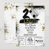 Zwei Legit zum Aufhören der Einladung zum Geburtst (Vorne/Hinten)