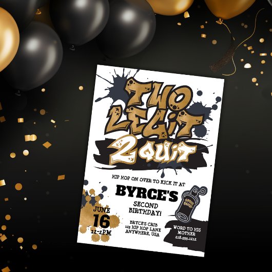 Zwei Legit zum Aufhören der Einladung zum Geburtst