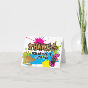 Zwei Legit zum Aufhören Graffiti-Style Dankeskarte Karte