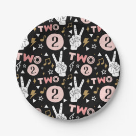 Zwei Legit zum Ende des zweiten Geburtstages Pappteller