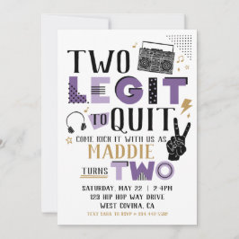 Zwei Legit zum Ende des zweiten Geburtstags Einladung