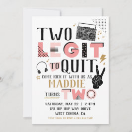 Zwei Legit zum Ende des zweiten Geburtstags Einladung