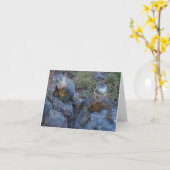 Zwei Leguane Grußkarte Karte (Gelbe Blume)