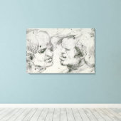 Zwei Leiter Leinwanddruck (Insitu (Holzboden))