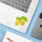 Zwei Lemon Aufkleber (Laptop mit iPhone)